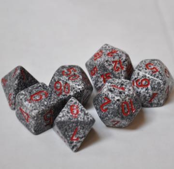 Speckled 7-piece Dice Set - Granite